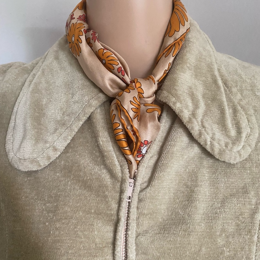 Vintage 70s beagle collar terry cloth dress